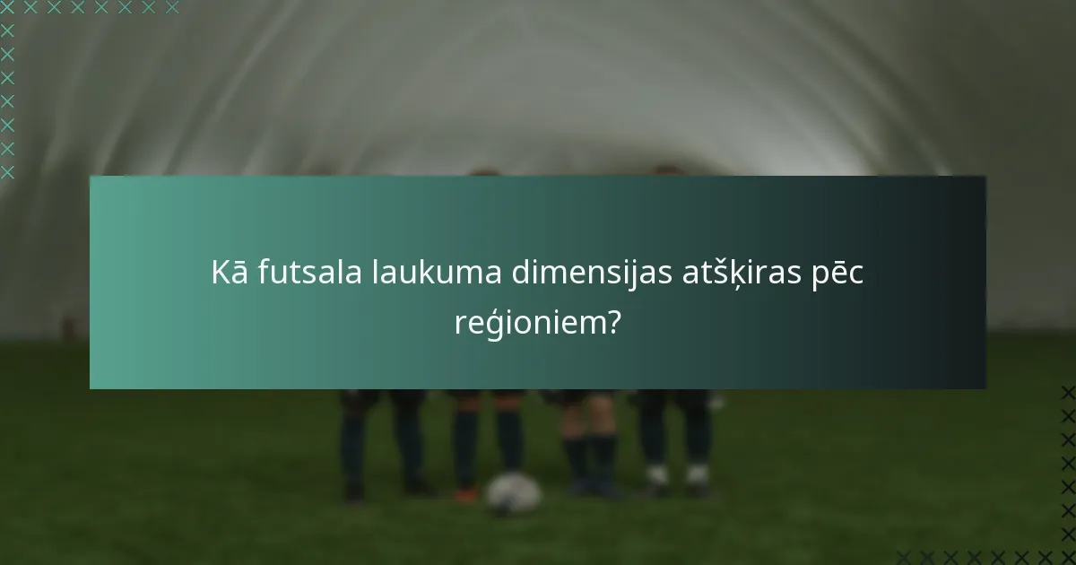 Kādas atzīmes ir nepieciešamas futsala laukumā?