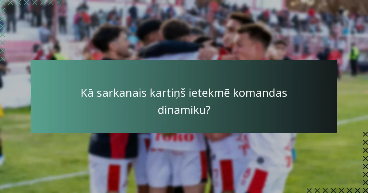 Kādas ir spēles sekas, saņemot sarkano kartiņu?