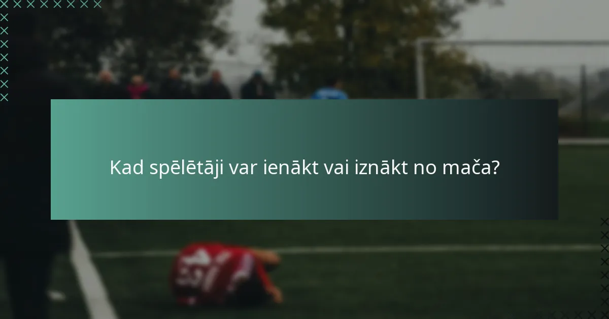 Kā futsala maiņu noteikumi salīdzinās ar citām sporta veidiem?