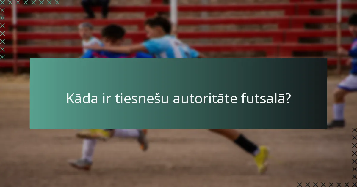 Kā ir strukturēta spēles pārvaldība futsalā?