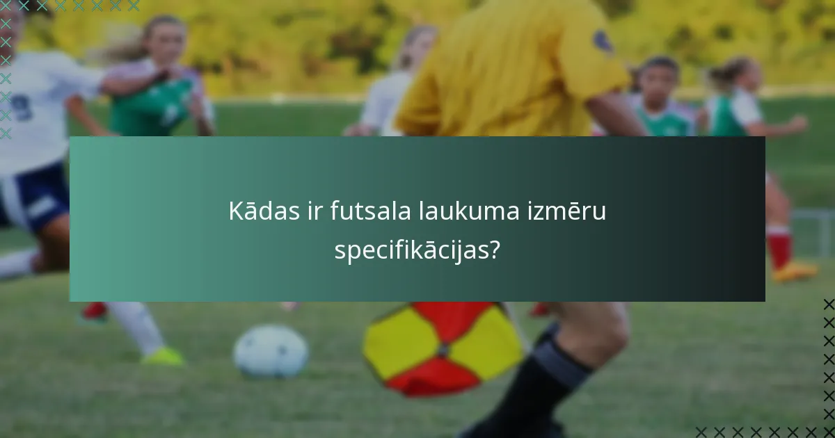 Kā futsala laukuma dimensijas atšķiras pēc reģioniem?